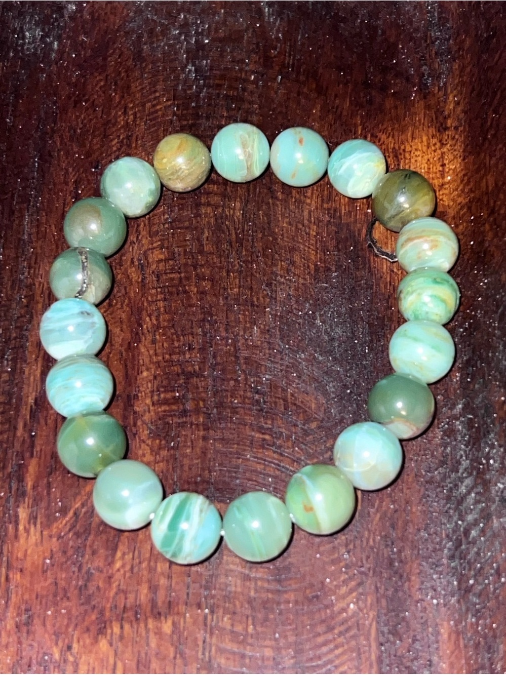 Pilbara Phrase Jasper authentic gemstone beaded elastic bracelet